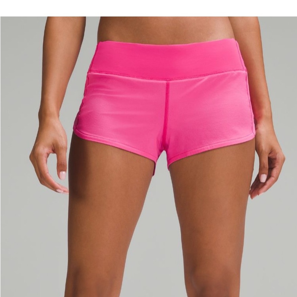 Lululemon Sonic Pink 2.5 Inch Speed Up Athletic Shorts